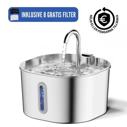 PawPour™ | Hälsosam automatisk vattenfontän i rostfritt stål för husdjur