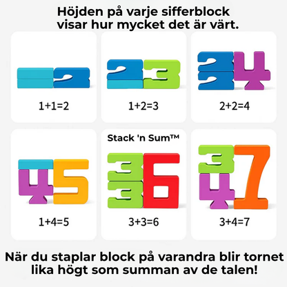 Stack 'n Sum™ | Små händer, stort lärande – upptäck siffror på ett roligt sätt!