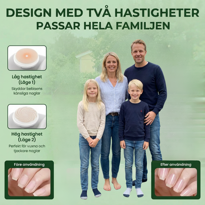 AutoTrim™ – 2-i-1 nagelklippning och glanspolering utan ansträngning