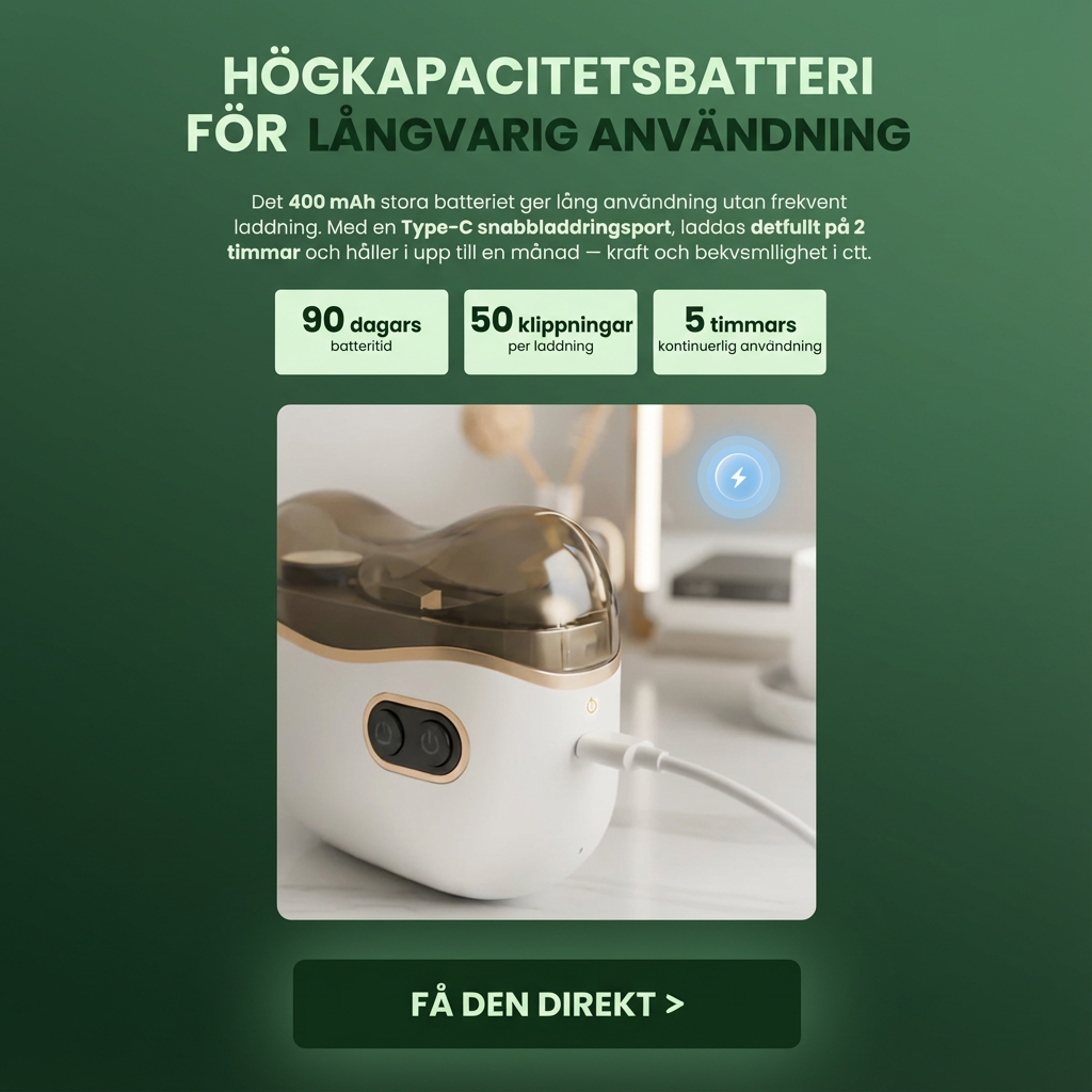 AutoTrim™ – 2-i-1 nagelklippning och glanspolering utan ansträngning