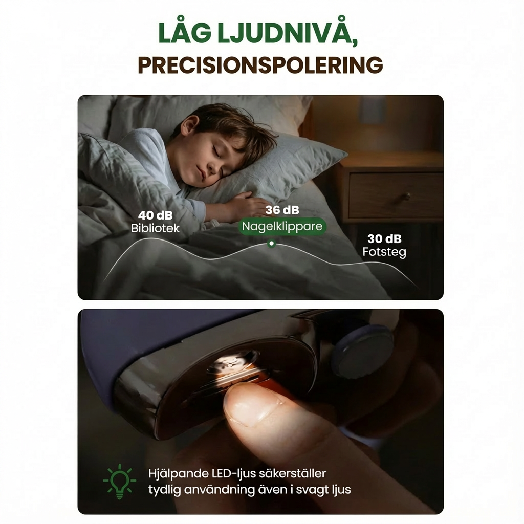 AutoTrim™ – 2-i-1 nagelklippning och glanspolering utan ansträngning