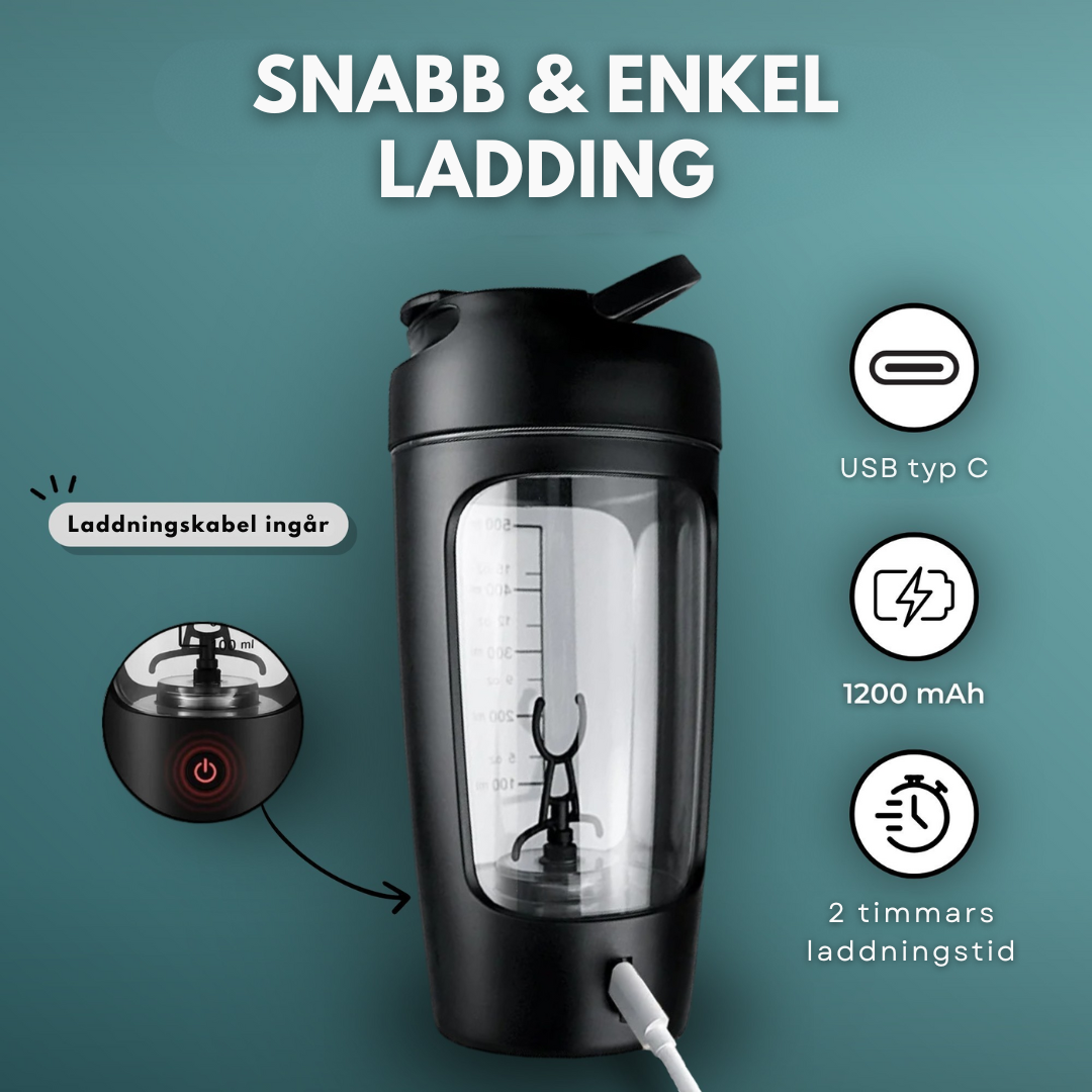 QuickMix™ | Elektrisk proteinshakerflaska