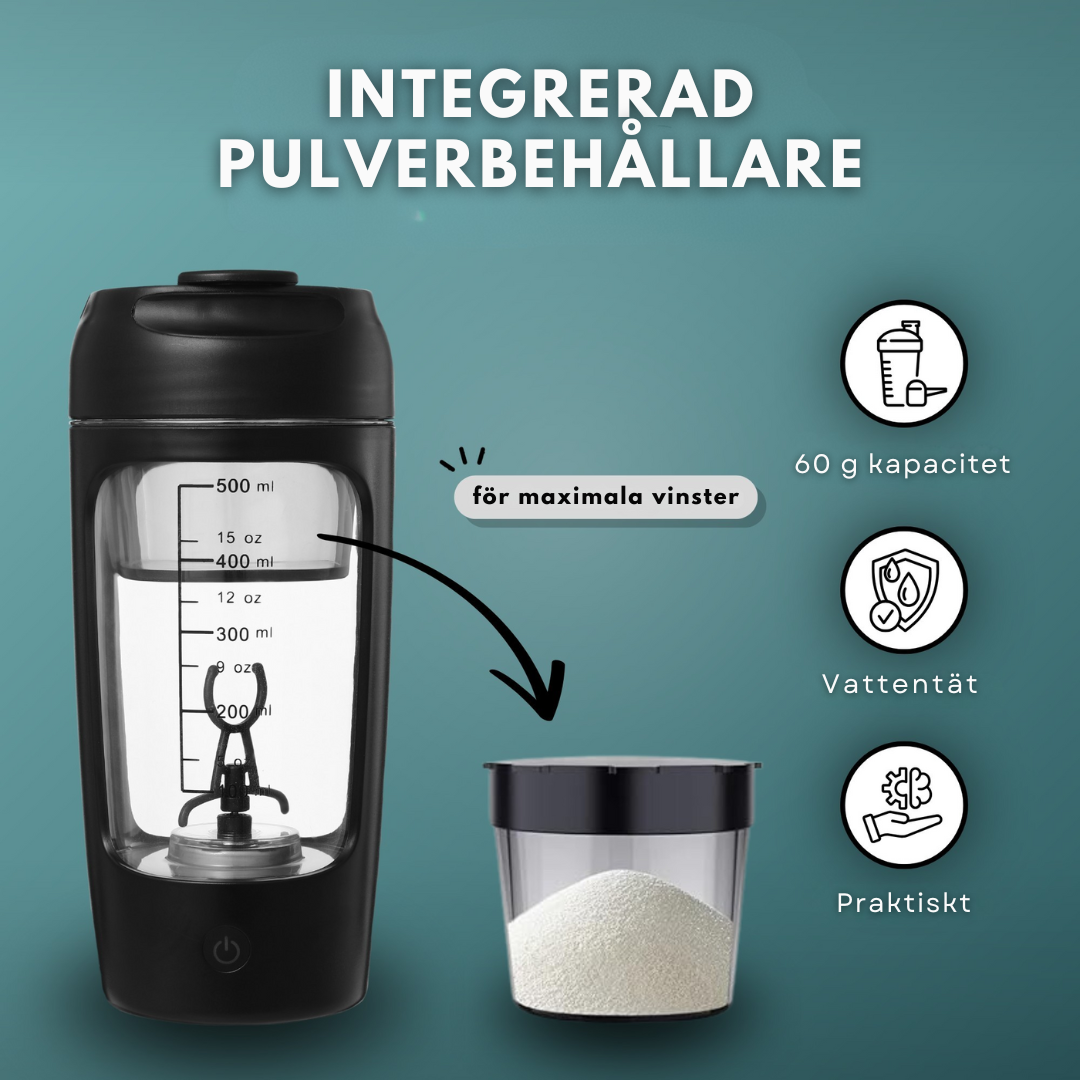 QuickMix™ | Elektrisk proteinshakerflaska