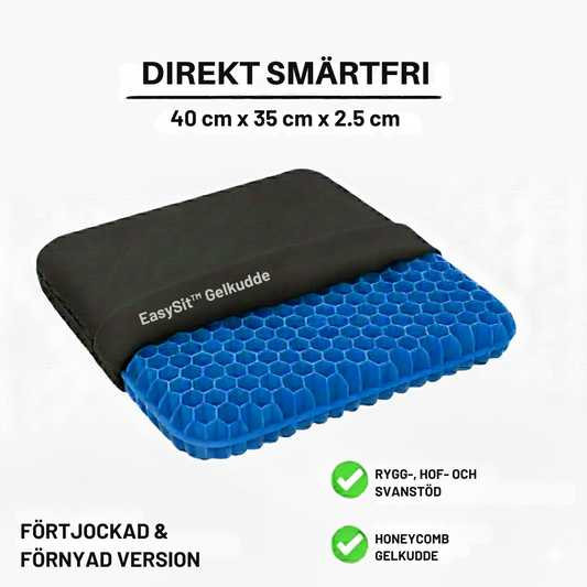 EasySit™ | Dubbla lager gelkudde för långvarigt sittande