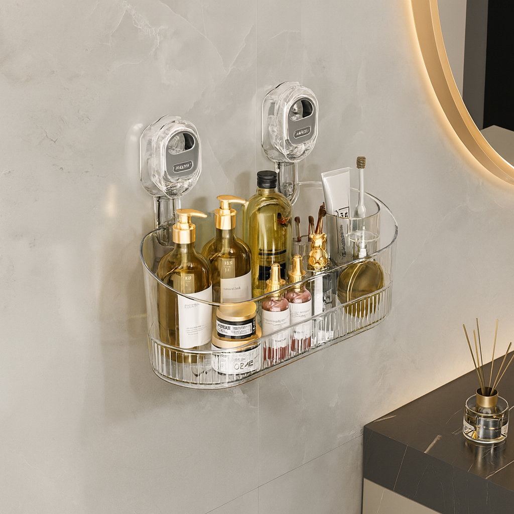 ClearSpace™ – Enkelmonterad självhäftande hylla för kök och badrum (ingen borrning behövs)