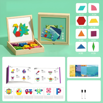 PuzzlePals™ – Kreativt Montessori-pussel i trä med magneter