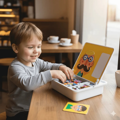 PuzzlePals™ – Kreativt Montessori-pussel i trä med magneter