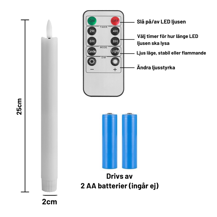 FlameFlicker™ l Flammande LED Ljus