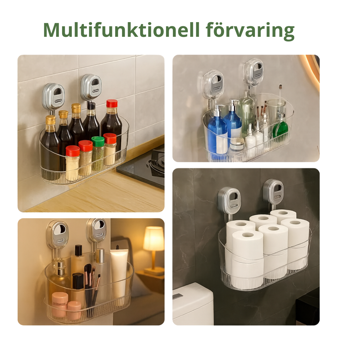 ClearSpace™ – Enkelmonterad självhäftande hylla för kök och badrum (ingen borrning behövs)