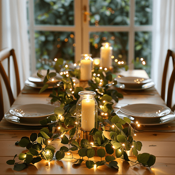 YuletideVine™ – Lysende LED Lyskæde med Olivenblade