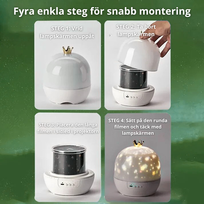 Starlight™ | Stjärnhimmelprojektor för Enkel Nattning