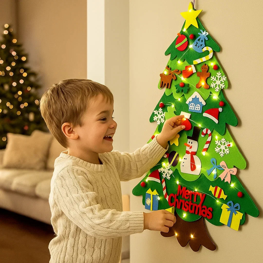 FestiveFelt™ |  Säker väggdekoration med avtagbara ornament för lek och skoj på semestern  295 recensioner