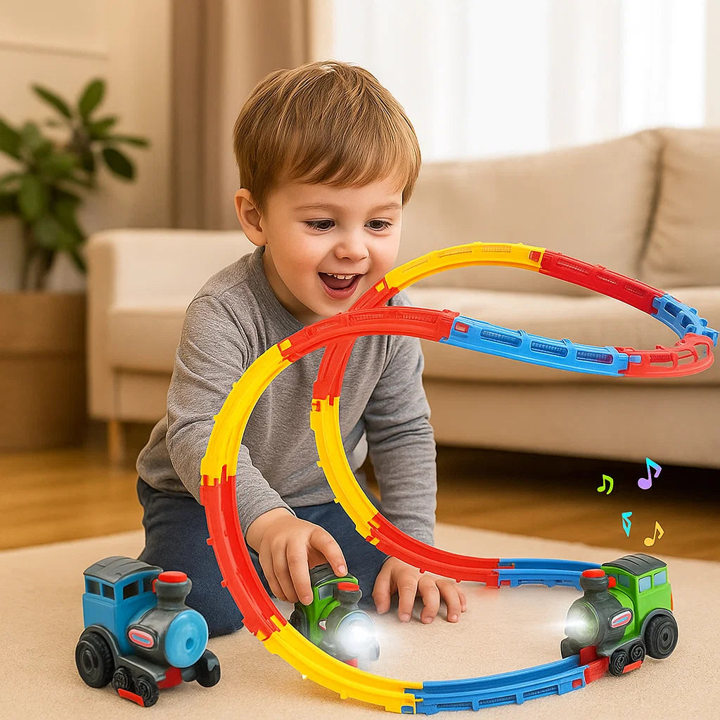 TinyTracks™ | Snabba Loopar och Färgglad Lek – Barnets Drömtåg Väntar!