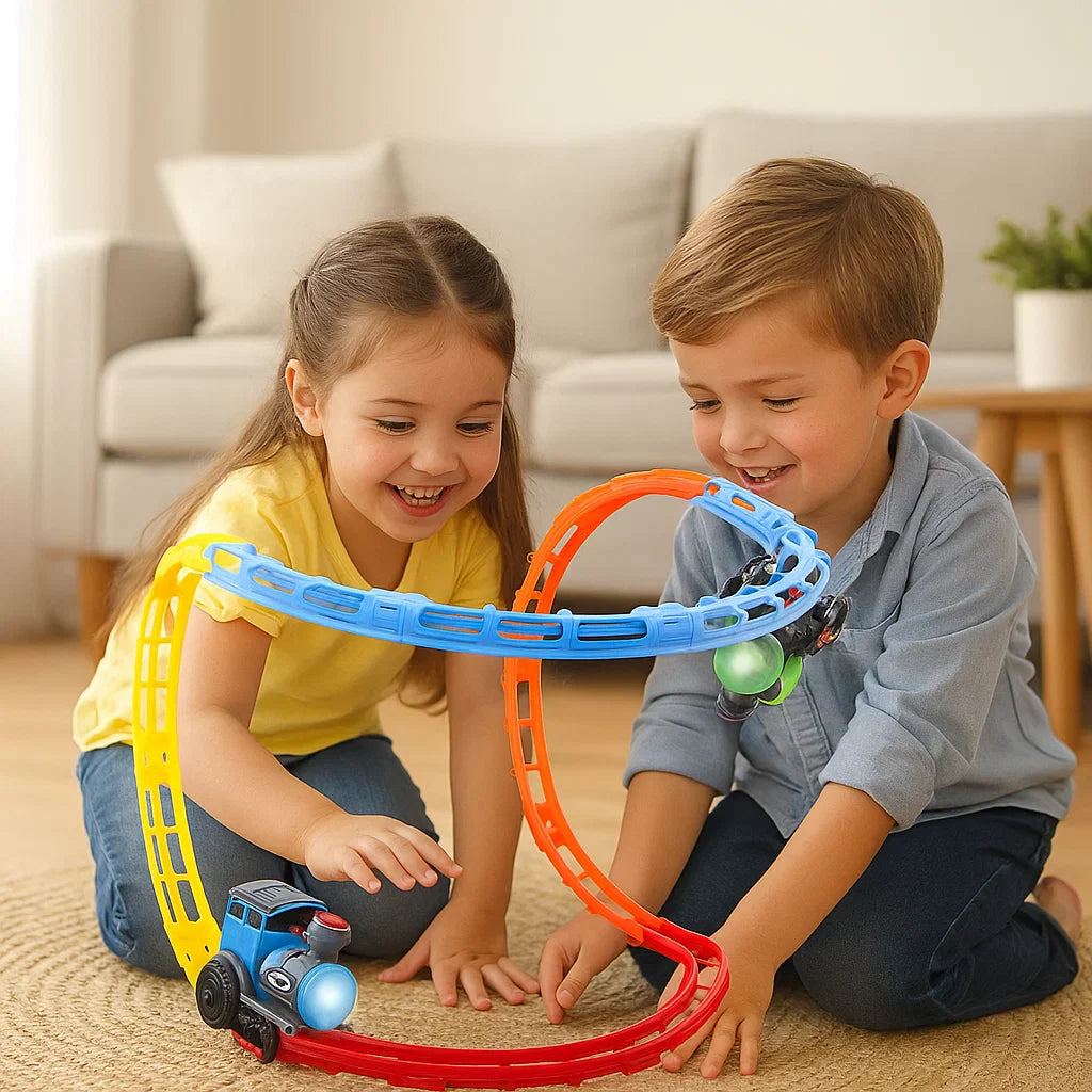 TinyTracks™ | Snabba Loopar och Färgglad Lek – Barnets Drömtåg Väntar!