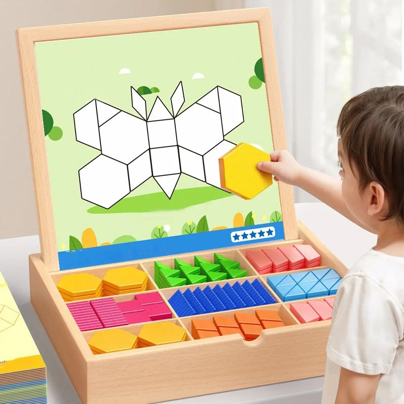 PuzzlePals™ – Kreativt Montessori-pussel i trä med magneter