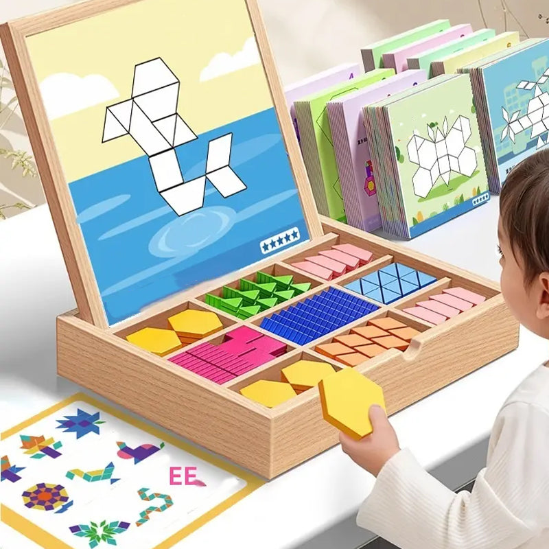 PuzzlePals™ – Kreativt Montessori-pussel i trä med magneter
