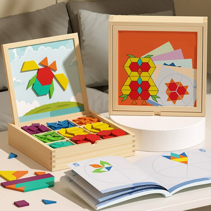 PuzzlePals™ – Kreativt Montessori-pussel i trä med magneter
